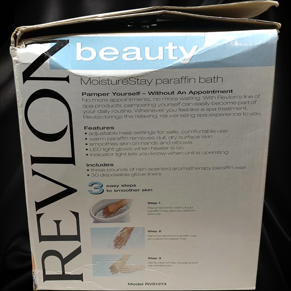 NEW Revlon Spa MoistureStay Luxury Paraffin Bath Kit Bonus Wax & Bags Boxed - Picture 6 of 7